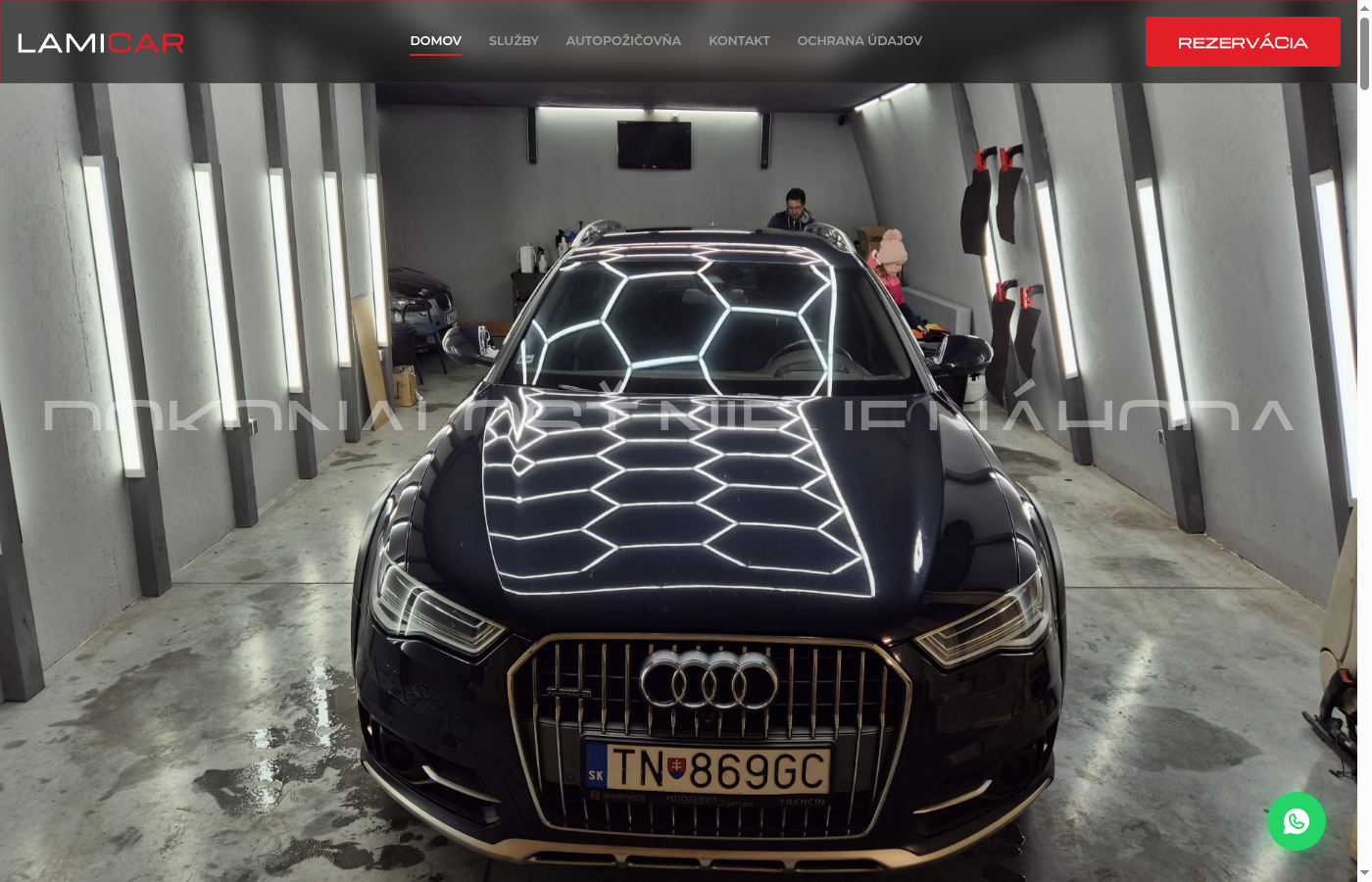 LAMICAR - autopožičovňa a detailing Trenčín | Web Design Šimon Bomboš